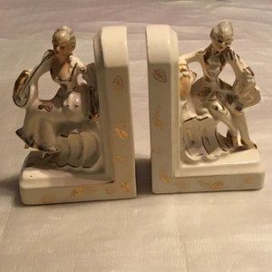 Vintage set of Royal Sealy Victorian musician bookends